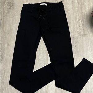 2.1 Denim Dark Lace-Up Trousers